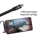 Cabo USB-C PD 240W com Suporte para Celular – Carregamento Rápido 2 em 1