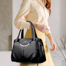 Bolsa Feminina de Couro Macio com Múltiplos Bolsos – Bolsa de Ombro Grande Capacidade Elegante e Sofisticada para Uso Diário
