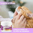 Lenços Umedecidos para Limpeza dos Olhos de Cães e Gatos – Remove Manchas de Lágrimas e Secreções