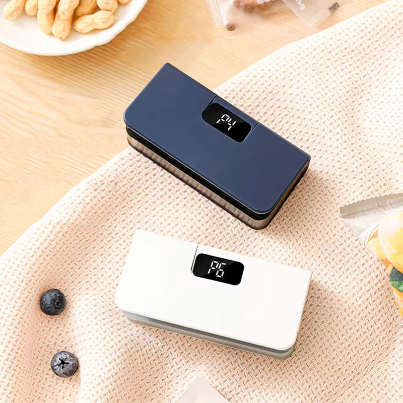 Seladora Magnética Portátil Recarregável – Fechamento Hermético para Snacks e Alimentos