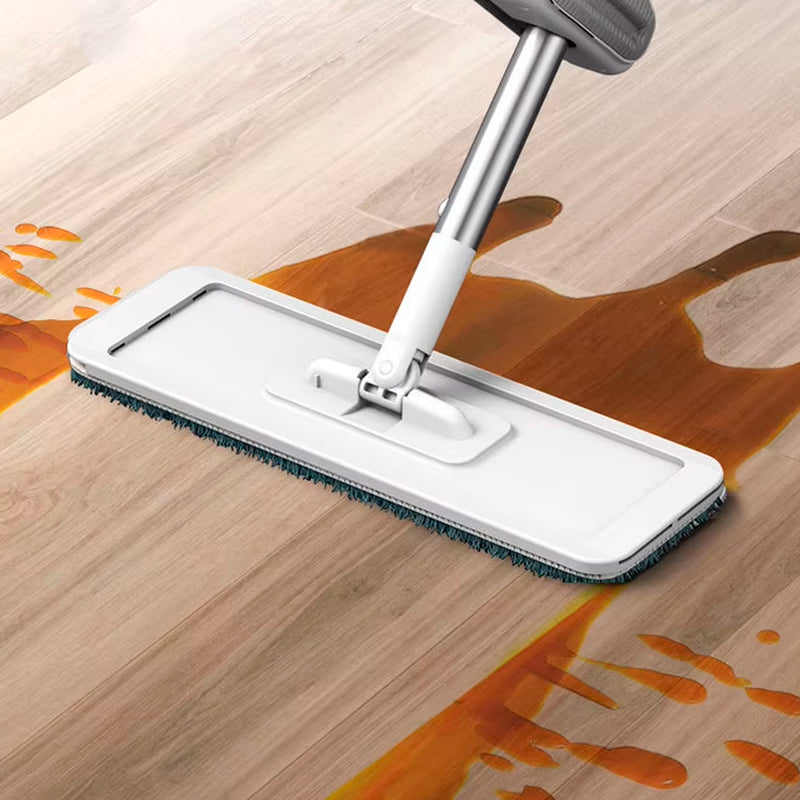 Mop Flat com Sistema de Torção Automática – Esfregão Limpeza de Piso com Refil em Microfibra para Uso Seco e Úmido