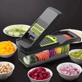 Cortador Multifuncional de Legumes e Vegetais – Fatiador, Ralador e Triturador Manual para Cozinha