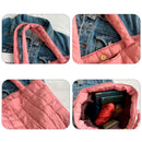 Bolsa Feminina Grande Capacidade em Nylon – Tote Casual Elegante para Outono e Inverno