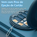 Kit Cabo USB-C 60W com Estojo Organizador Portátil – Carregamento Rápido e Adaptadores para Viagens