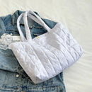 Bolsa Feminina Grande Capacidade em Nylon – Tote Casual Elegante para Outono e Inverno