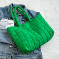 Bolsa Feminina Grande Capacidade em Nylon – Tote Casual Elegante para Outono e Inverno