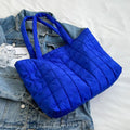Bolsa Feminina Grande Capacidade em Nylon – Tote Casual Elegante para Outono e Inverno