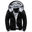 Jaqueta Masculina Camuflada com Capuz e Forro Fleece – Casaco de Inverno Grosso e Quente
