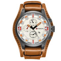 Relógio Masculino CURREN® 8225 Premium – Luxo em Couro, Calendário Integrado e Movimento Quartz de Alta Precisão