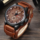 Relógio Masculino CURREN® 8225 Premium – Luxo em Couro, Calendário Integrado e Movimento Quartz de Alta Precisão