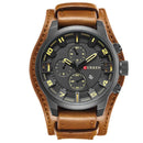 Relógio Masculino CURREN® 8225 Premium – Luxo em Couro, Calendário Integrado e Movimento Quartz de Alta Precisão