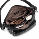 Bolsa Feminina Preta de Couro com Grande Capacidade e Divisórias – Elegante e Resistente