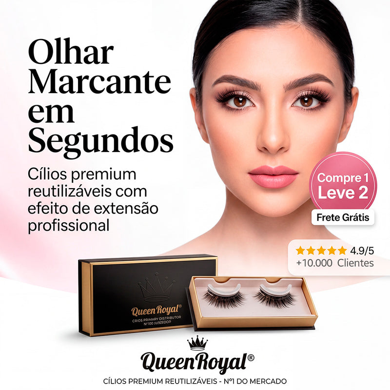[COMPRE 1 LEVE 2] QueenRoyal™ - Cílios Auto Adesivos e Reutilizáveis