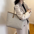 Bolsa Feminina Grande Capacidade em Couro Sintético – Bolsa Tote de Ombro para Trabalho e Uso Diário