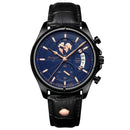 Relógio Masculino POEDAGAR 989 Luxo Cronógrafo – Pulseira de Couro, Calendário e Resistência à Água