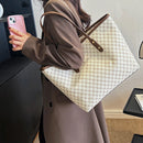 Bolsa Feminina Grande Capacidade em Couro Sintético – Bolsa Tote de Ombro para Trabalho e Uso Diário