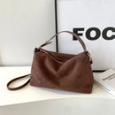 Bolsa Feminina Vintage de Ombro em Couro PU – Grande Capacidade com Design Elegante e Atemporal