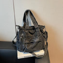 Bolsa Tote Jeans Feminina Grande Capacidade – Estilo Casual para Faculdade, Trabalho e Dia a Dia