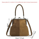 Bolsa Feminina Retrô Grande Capacidade em Couro Sintético – Bolsa de Ombro e Transversal com Fecho Clássico para Trabalho e Uso Diário