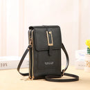 Bolsa Feminina Transversal com Carteira e Compartimento Touch Screen para Celular – Couro Macio, Compacta e Prática para o Dia a Dia