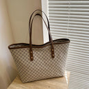 Bolsa Feminina Grande Capacidade em Couro Sintético – Bolsa Tote de Ombro para Trabalho e Uso Diário