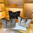 Bolsa Feminina Grande Capacidade em Couro Sintético – Bolsa Tote de Ombro para Trabalho e Uso Diário