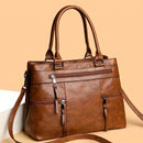 Bolsa Feminina Vintage Grande Capacidade com Múltiplos Bolsos – Elegância e Praticidade para o Dia a Dia
