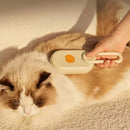 Escova a Vapor para Cães e Gatos 3 em 1 | Remove Pelos, Desembaraça e Massageia