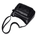 Bolsa Feminina de Couro Sintético Multicamadas – Bolsa de Ombro e Transversal com Grande Capacidade para Uso Diário
