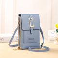 Bolsa Feminina Transversal com Carteira e Compartimento Touch Screen para Celular – Couro Macio, Compacta e Prática para o Dia a Dia
