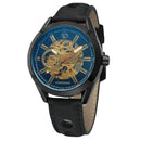 Relógio Mecânico Automático Masculino Premium – Skeleton Transparente com Vidro Azul e Estilo Sofisticado