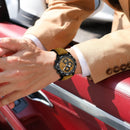 Relógio Masculino POEDAGAR® 692 Luxury Chronograph – Quartz Original em Couro, À Prova d'Água, Data e Ponteiros Luminosos