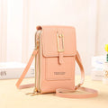 Bolsa Feminina Transversal com Carteira e Compartimento Touch Screen para Celular – Couro Macio, Compacta e Prática para o Dia a Dia