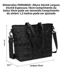 Bolsa Esportiva Grande Capacidade em Nylon – Bolsa Tote de Ombro e Transversal para Academia, Viagens e Uso Diário