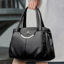 Bolsa Feminina de Couro Macio com Múltiplos Bolsos – Bolsa de Ombro Grande Capacidade Elegante e Sofisticada para Uso Diário