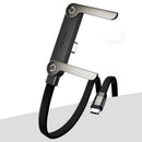 Cabo USB-C PD 240W com Suporte para Celular – Carregamento Rápido 2 em 1