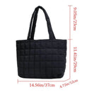 Bolsa Feminina Grande Capacidade em Nylon – Tote Casual Elegante para Outono e Inverno