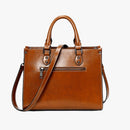 Bolsa Feminina em Couro Legitimo com Alça de Ombro e Transversal – Grande Capacidade Elegante para Trabalho e Uso Diário