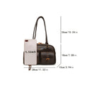Bolsa Feminina Marrom com Múltiplos Bolsos Grande Capacidade – Bolsa Transversal e de Ombro para Trabalho e Uso Diário