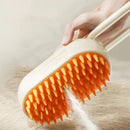 Escova a Vapor para Cães e Gatos 3 em 1 | Remove Pelos, Desembaraça e Massageia