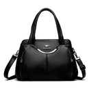 Bolsa Feminina de Couro Macio com Múltiplos Bolsos – Bolsa de Ombro Grande Capacidade Elegante e Sofisticada para Uso Diário