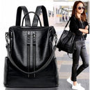 Mochila Feminina de Couro Sintético Premium – Grande Capacidade para Faculdade, Trabalho e Viagens