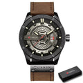 Relógio Masculino CURREN® 8301 Military Sport – Quartzo Premium com Data, Pulseira em Couro e Design Imponente