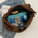 Bolsa Mensageiro em Veludo Cotelê Grande Capacidade – Bolsa Tote Feminina Multi Compartimentos para Trabalho, Viagens e Uso Diário