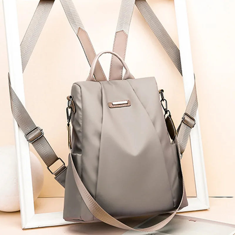 Mochila Feminina Antifurto Impermeável – Oxford Premium com Grande Capacidade para Viagens e Dia a Dia