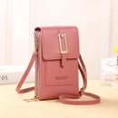 Bolsa Feminina Transversal com Carteira e Compartimento Touch Screen para Celular – Couro Macio, Compacta e Prática para o Dia a Dia
