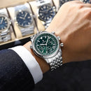 Relógio Masculino POEDAGAR® Luxury Chronograph 960 em Aço Inoxidável – Calendário, Ponteiros Luminosos e Resistência à Água