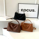 Bolsa Feminina Vintage de Ombro em Couro PU – Grande Capacidade com Design Elegante e Atemporal