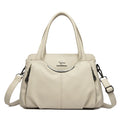 Bolsa Feminina de Couro Macio com Múltiplos Bolsos – Bolsa de Ombro Grande Capacidade Elegante e Sofisticada para Uso Diário