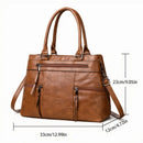 Bolsa Feminina Vintage Grande Capacidade com Múltiplos Bolsos – Elegância e Praticidade para o Dia a Dia